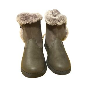 OshKosh B'gosh Brown Siberian Fur-Lined Girls Boots